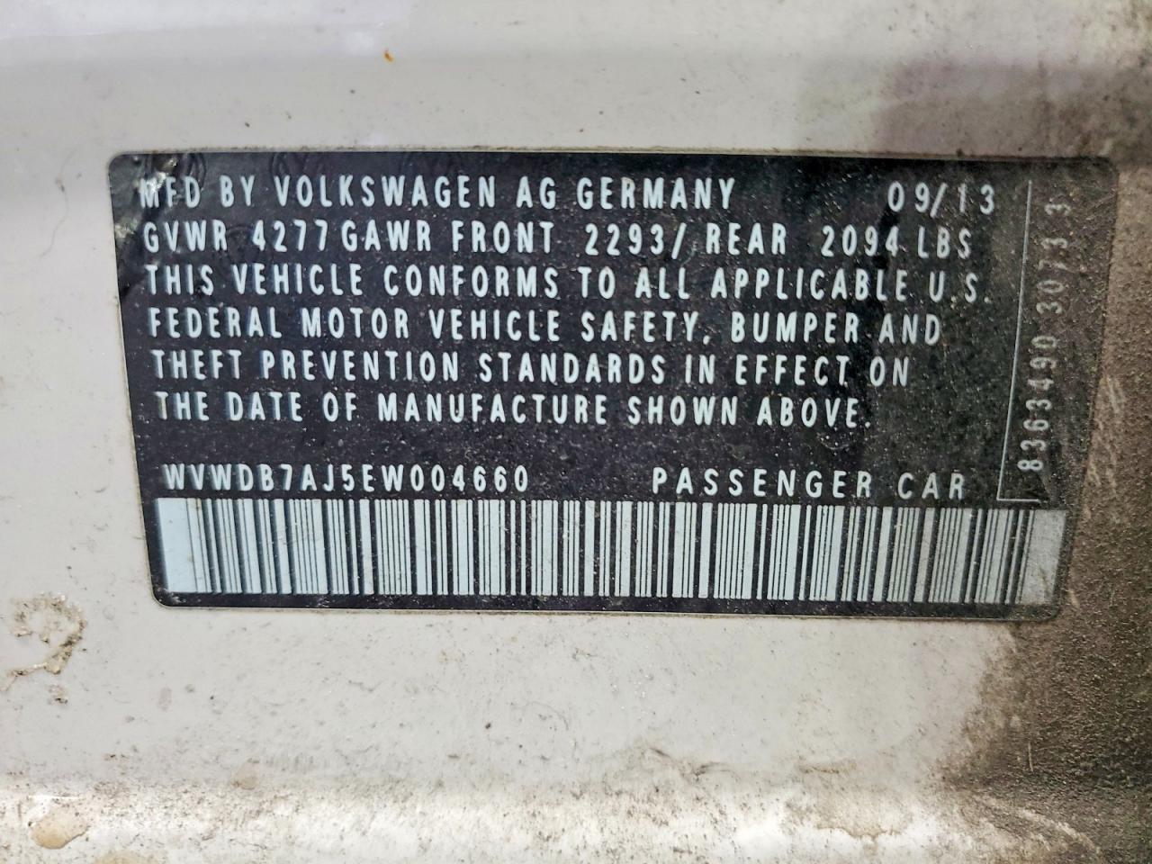 2014 VOLKSWAGEN GOLF