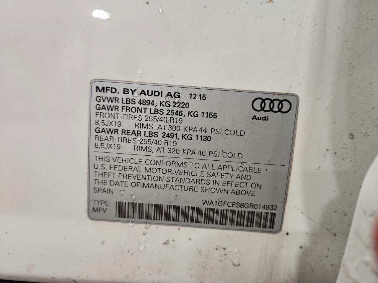 2016 AUDI Q3
