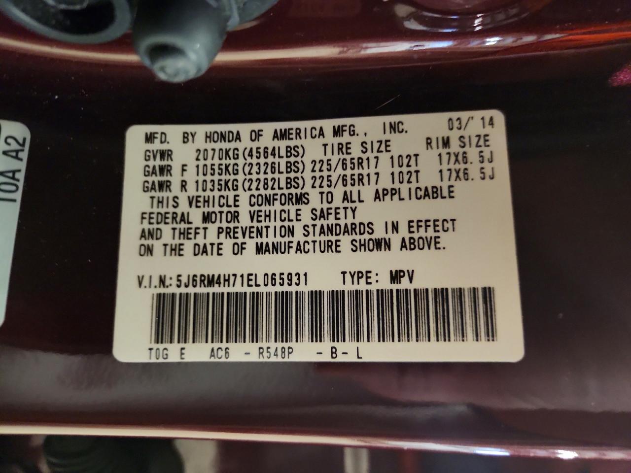 2014 HONDA CR-V