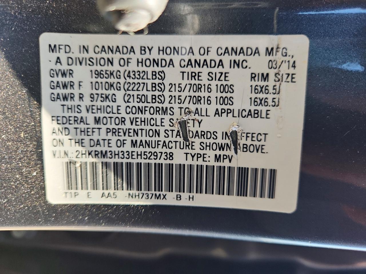 2014 HONDA CR-V
