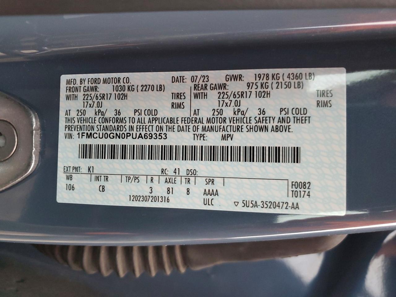 2023 FORD ESCAPE