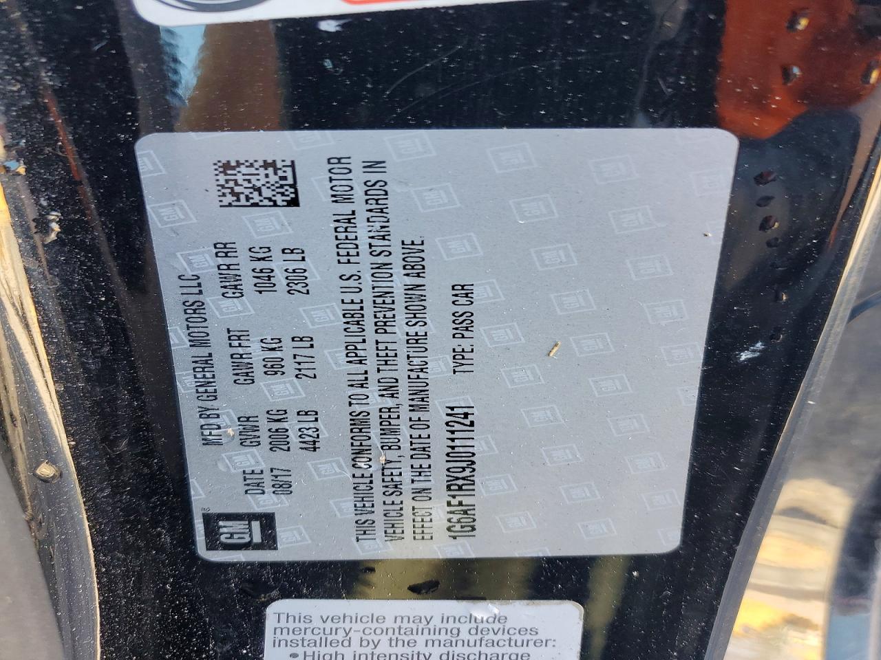 2018 CADILLAC ATS