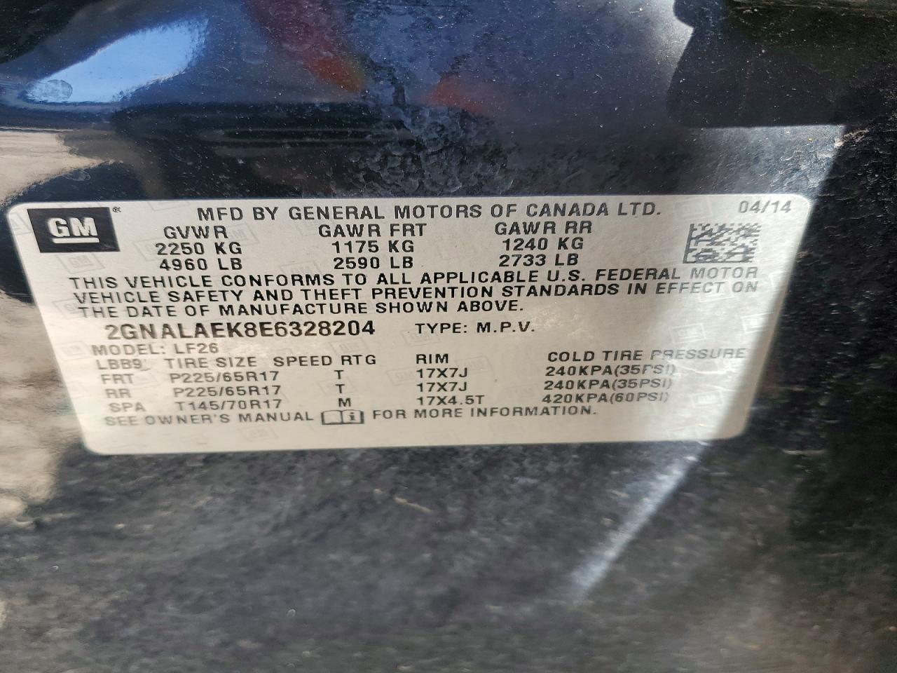 2014 CHEVROLET EQUINOX