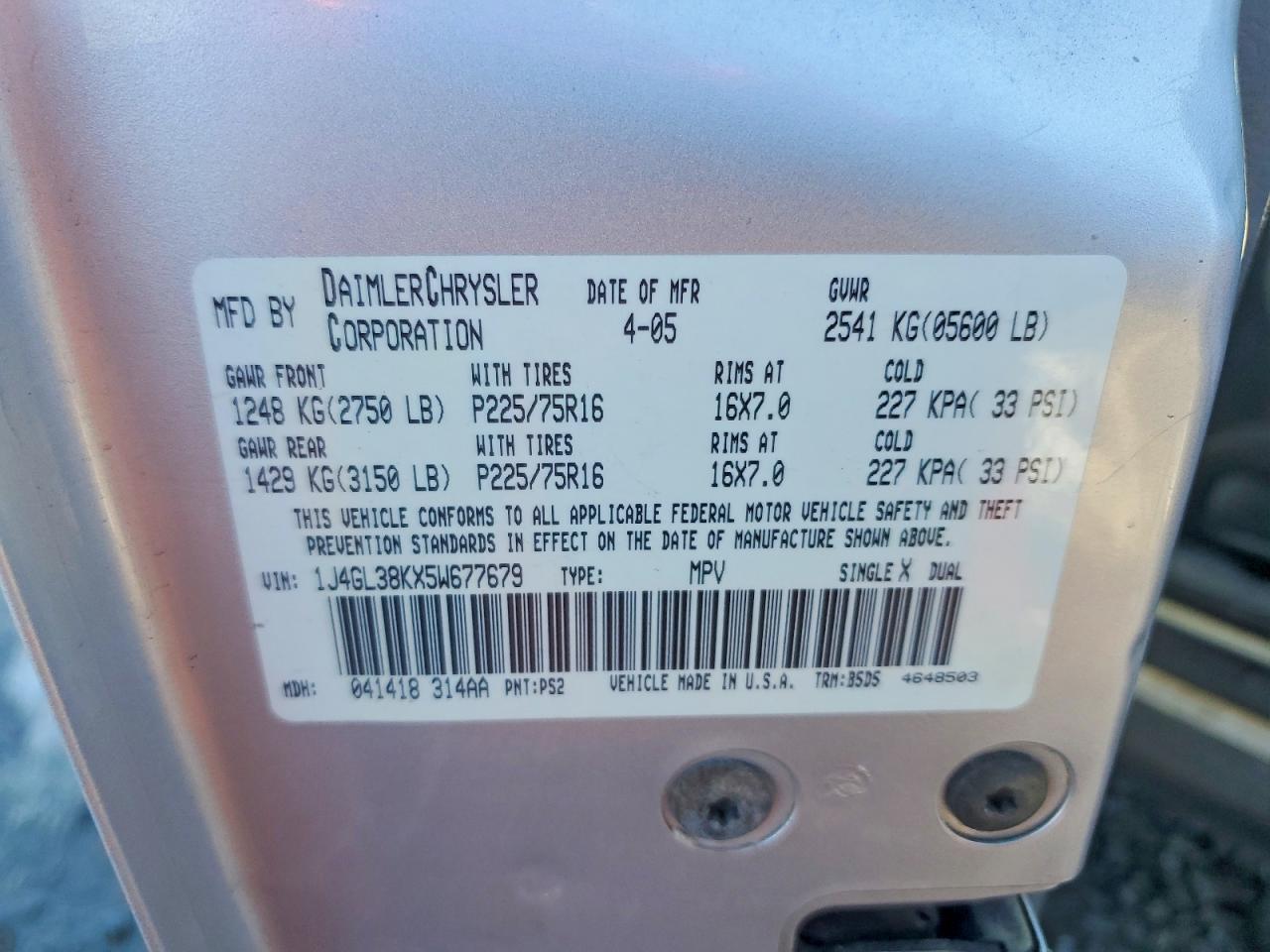 2005 JEEP Liberty