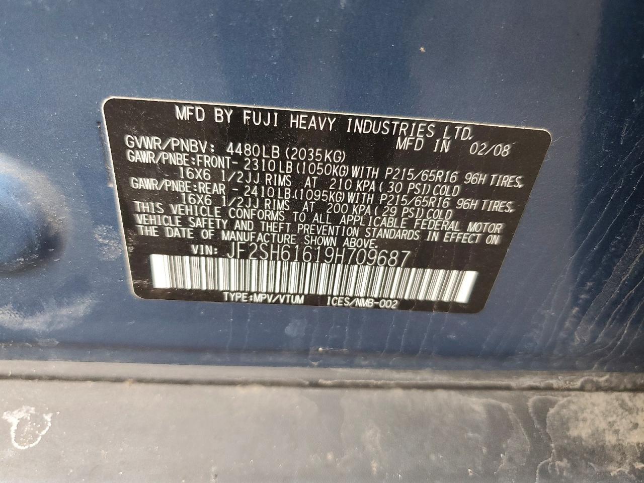 2009 SUBARU FORESTER
