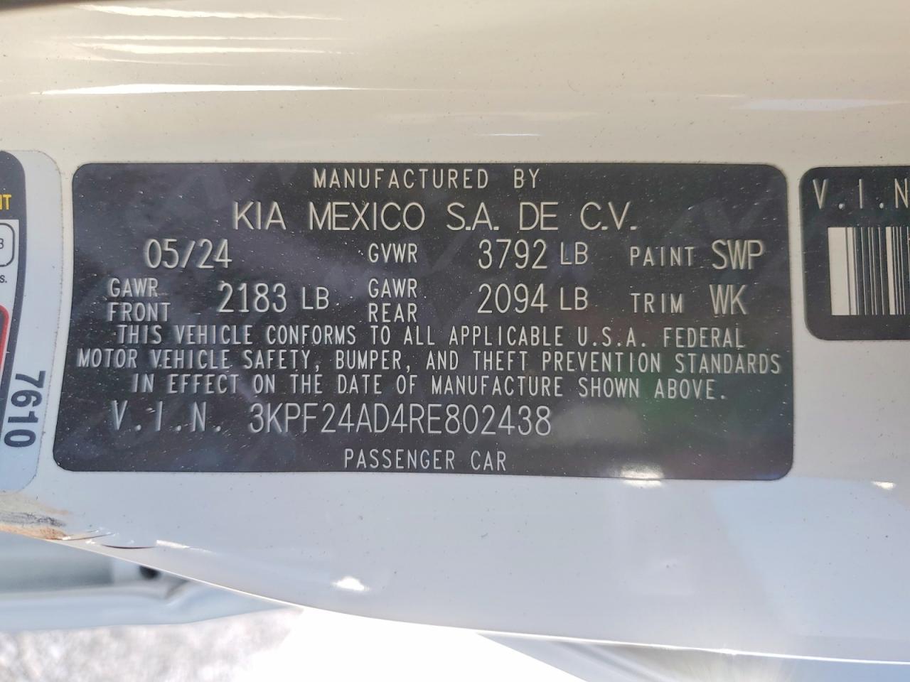 2024 KIA FORTE