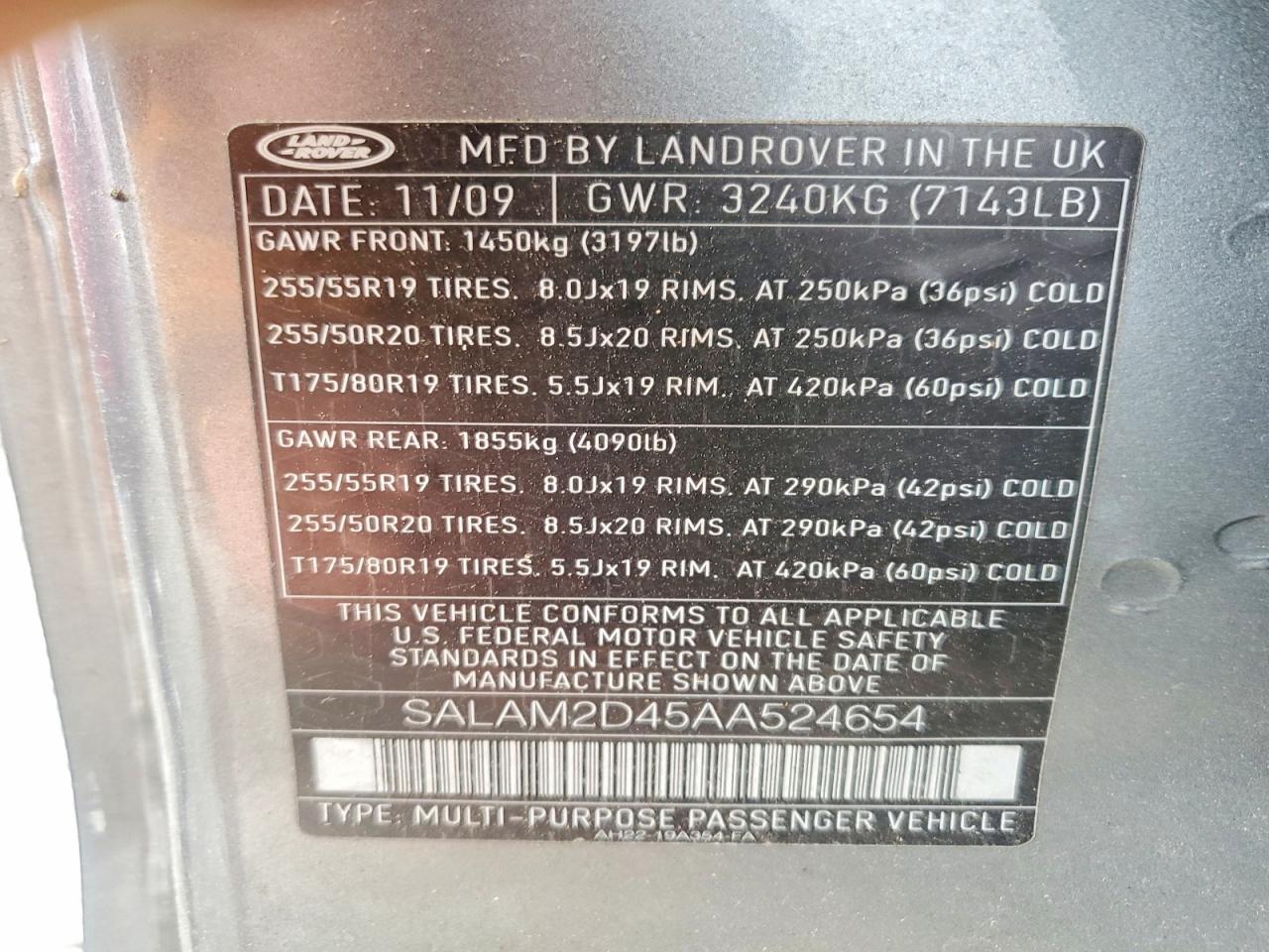 2010 LAND ROVER LR4
