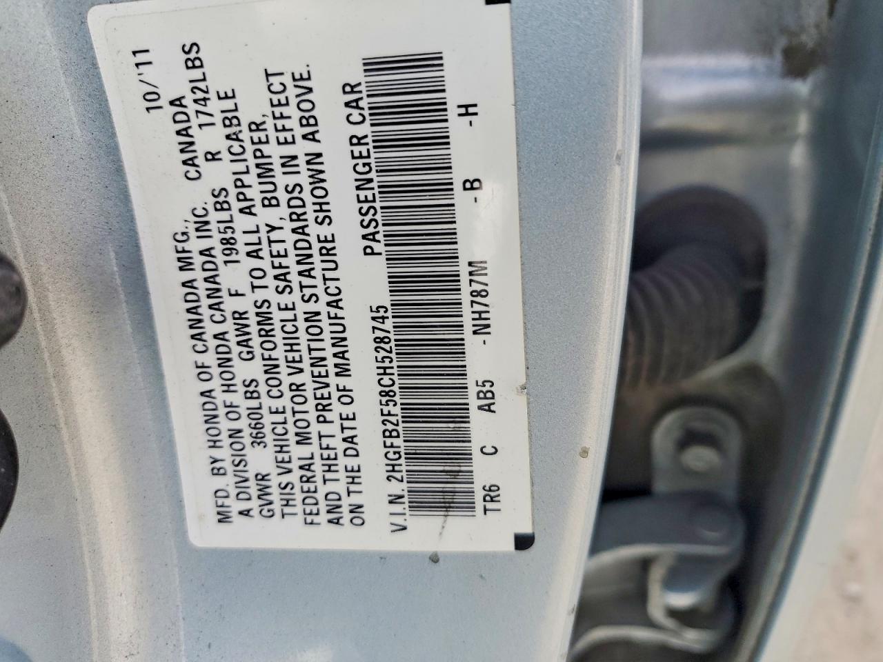2012 HONDA CIVIC