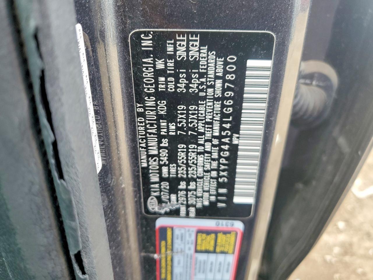 2020 KIA SORENTO