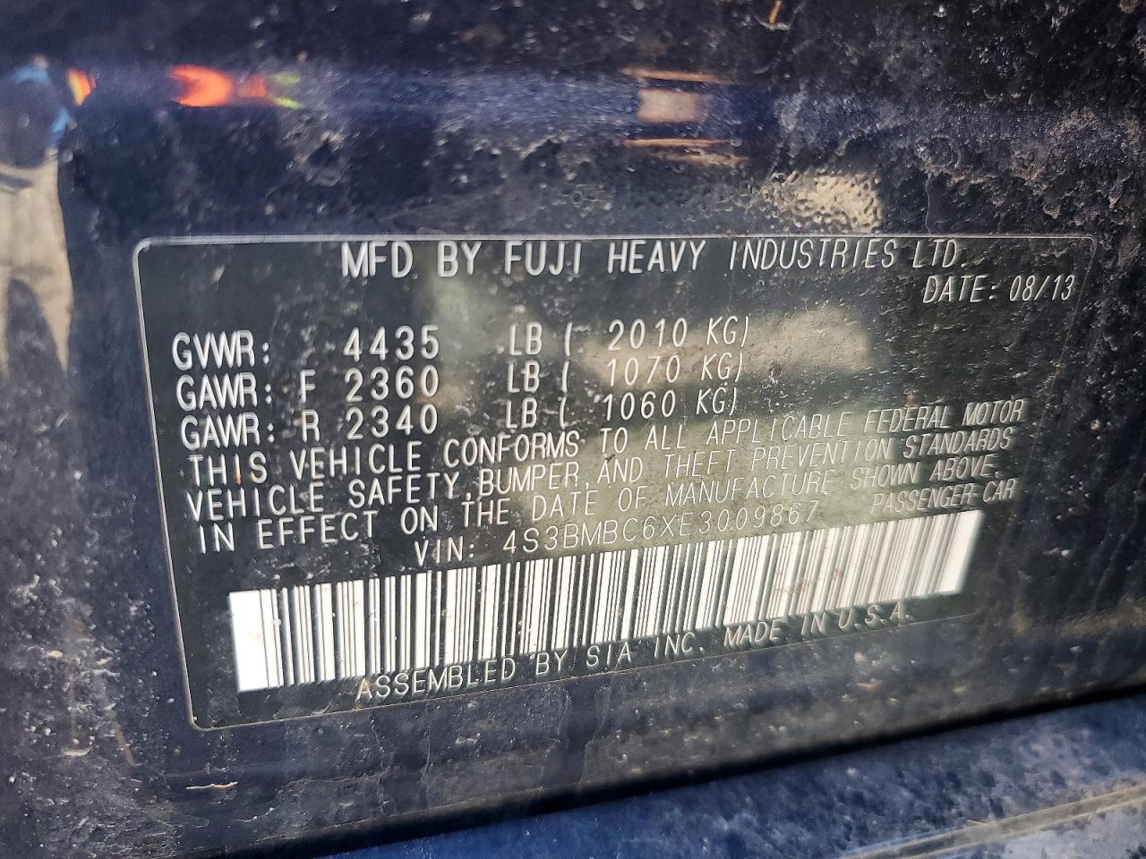 2014 SUBARU Legacy