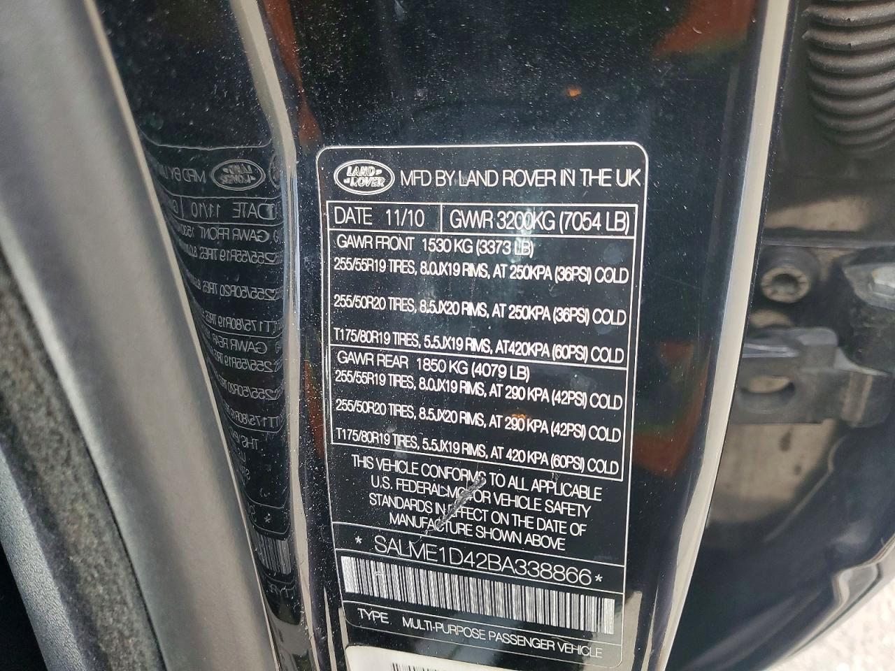 2011 LAND ROVER RANGE ROVER
