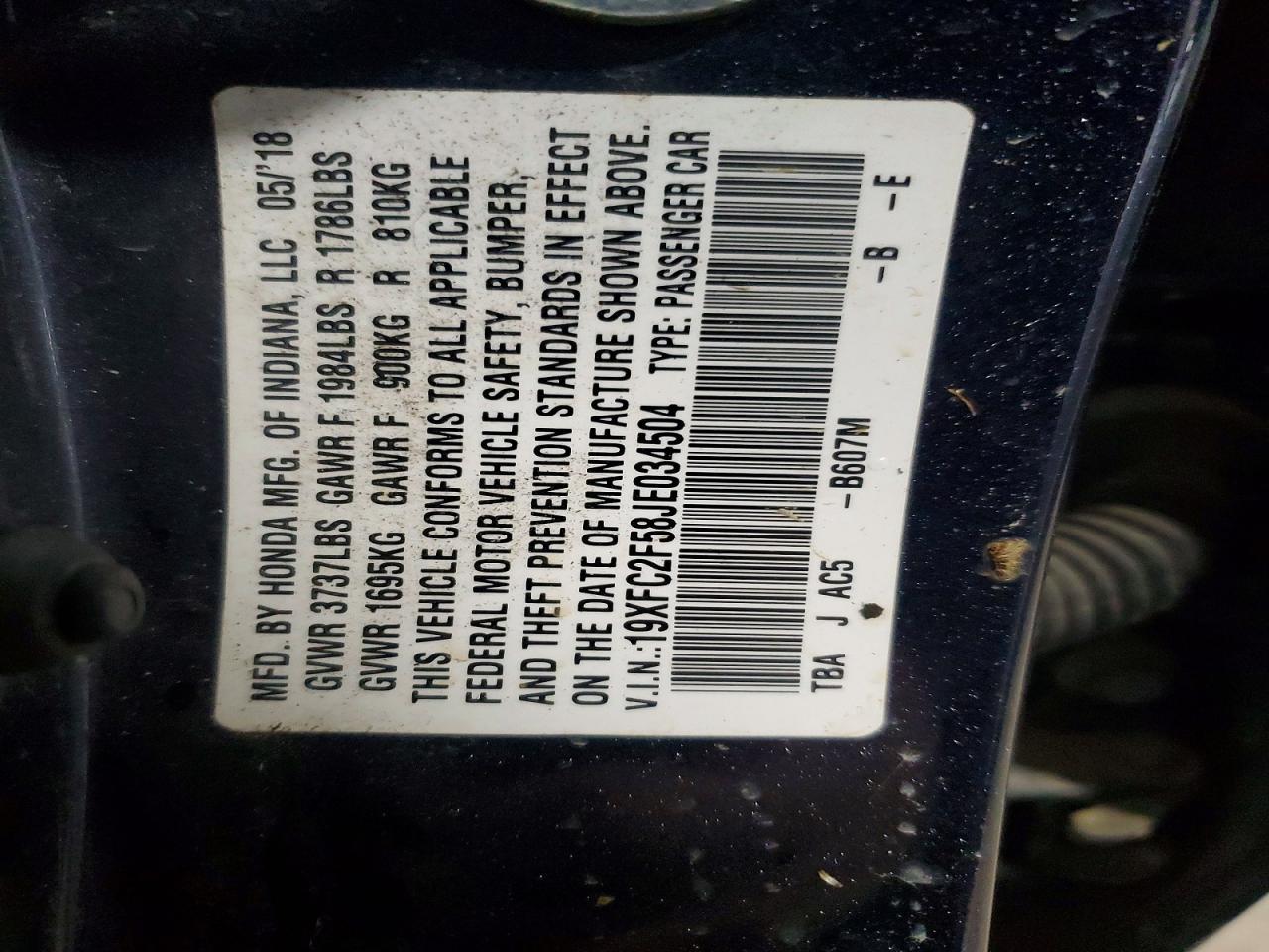 2018 HONDA CIVIC