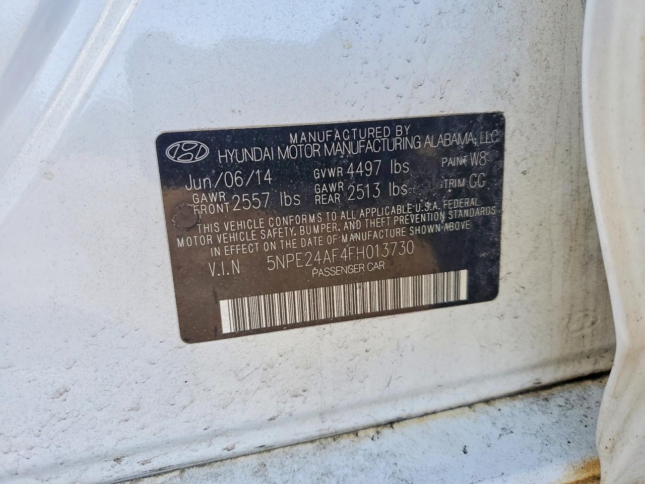 2015 HYUNDAI SONATA