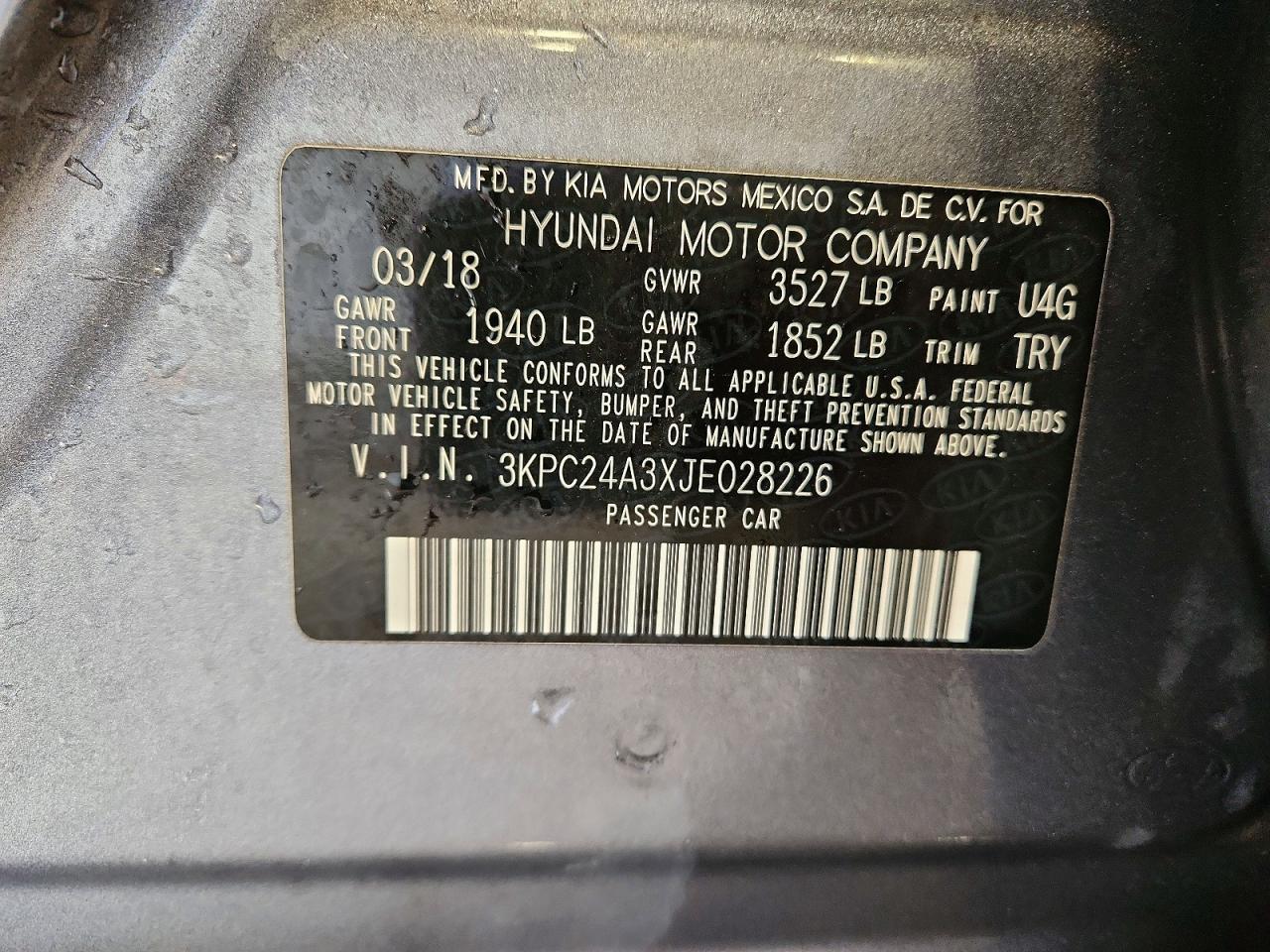 2018 HYUNDAI ACCENT