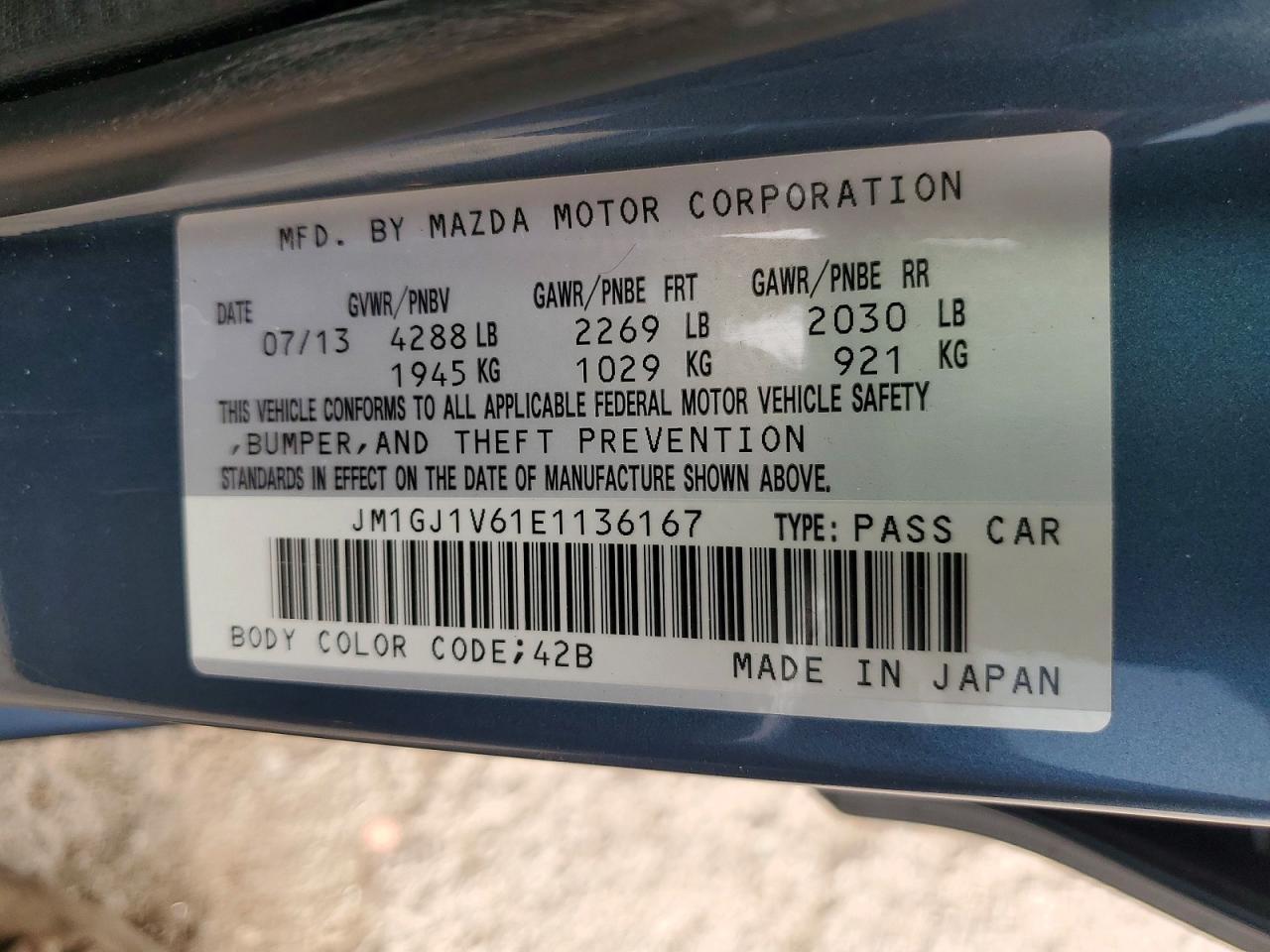 2014 MAZDA 6