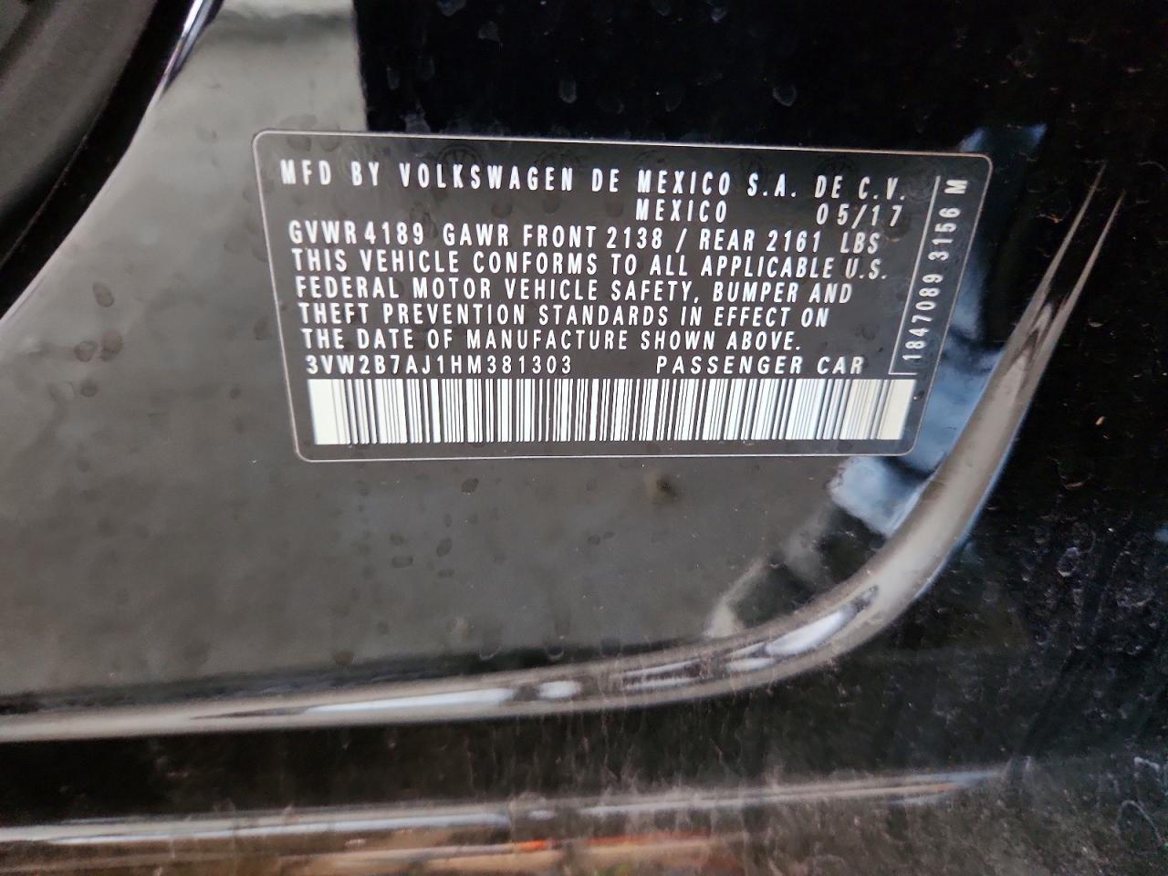 2017 VOLKSWAGEN JETTA