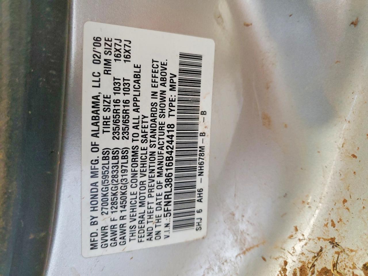 2006 HONDA ODYSSEY