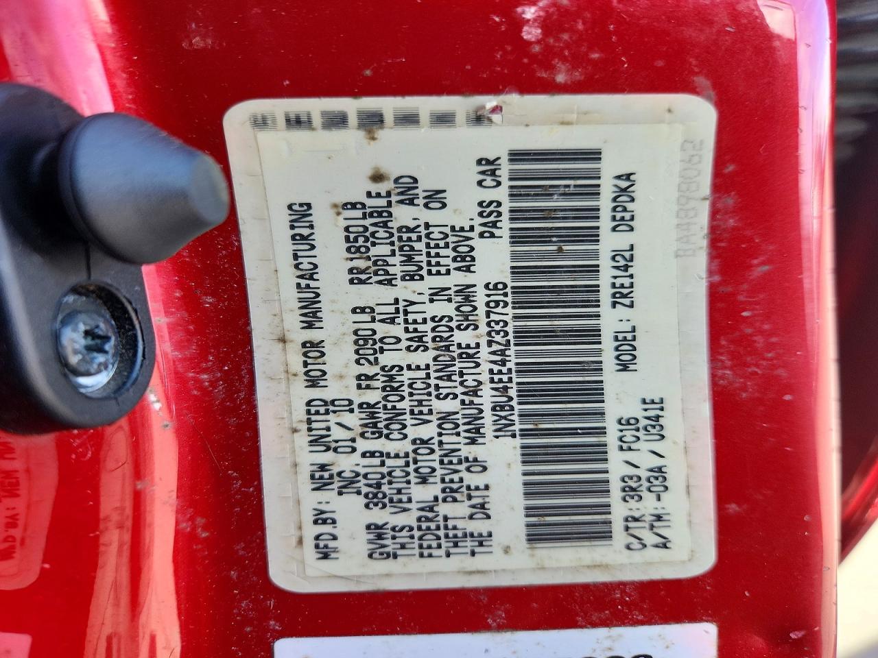 2010 TOYOTA COROLLA