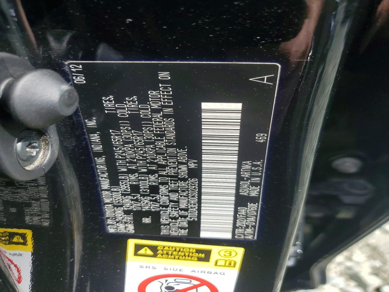 2012 TOYOTA HIGHLANDER