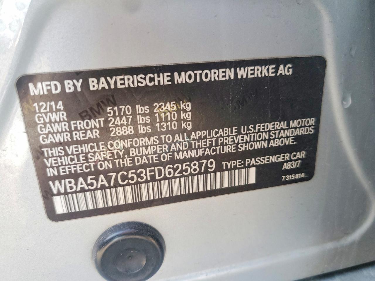 2015 BMW 5 series