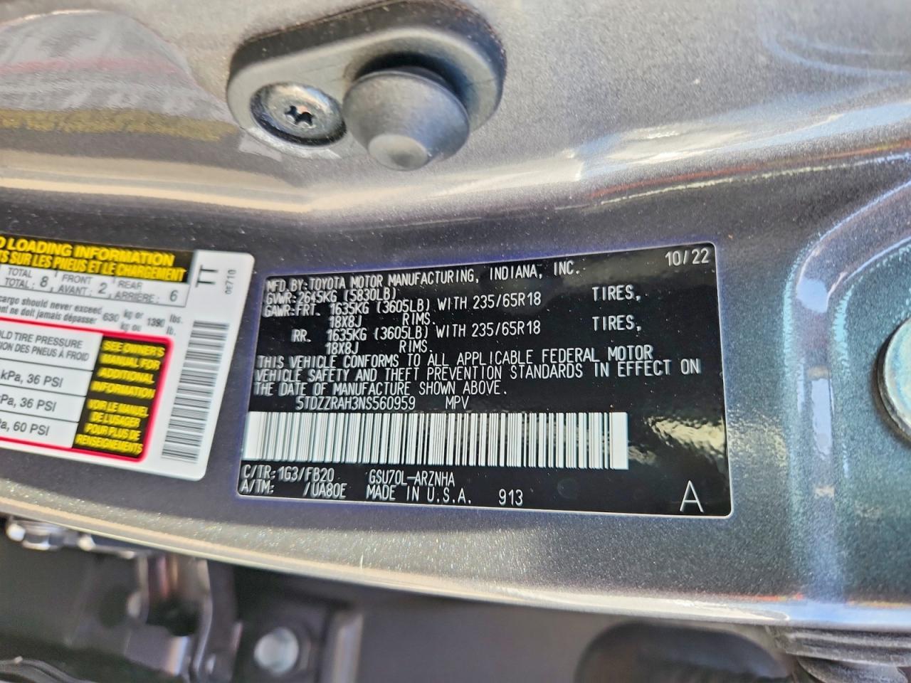 2022 TOYOTA HIGHLANDER