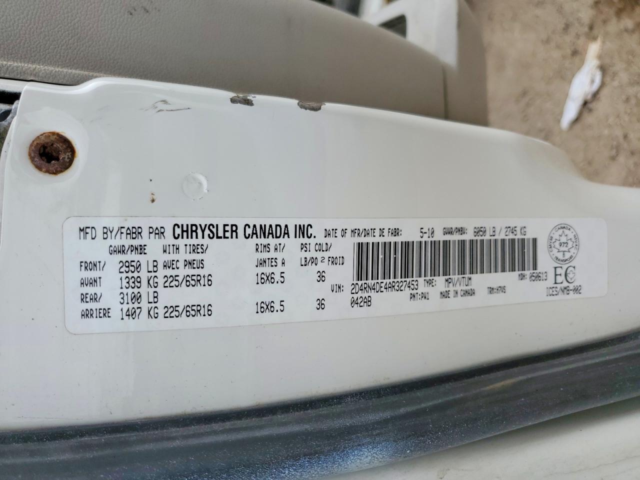2010 DODGE Cara Grand