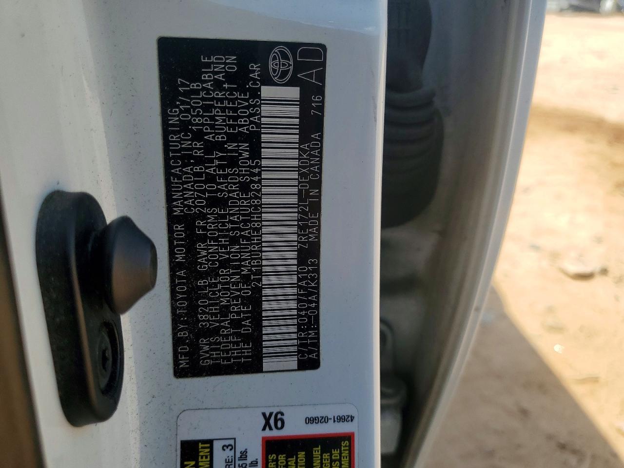 2017 TOYOTA COROLLA