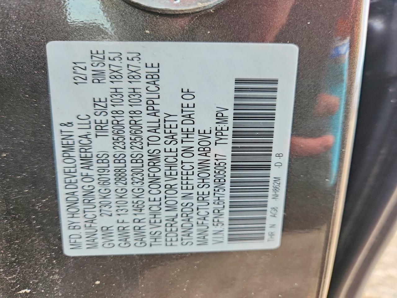 2022 HONDA ODYSSEY