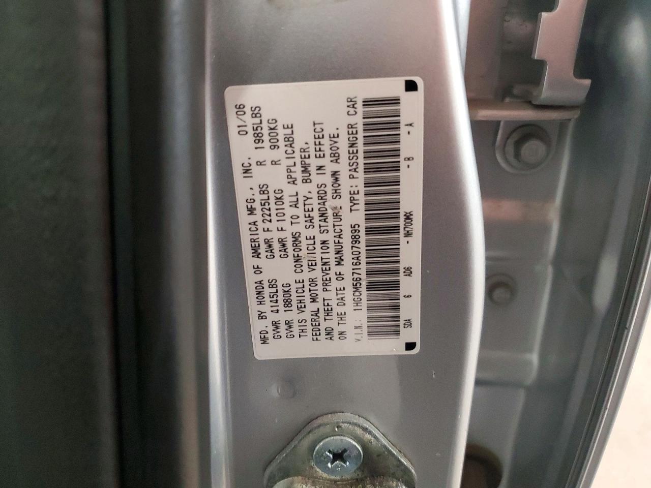 2006 HONDA ACCORD