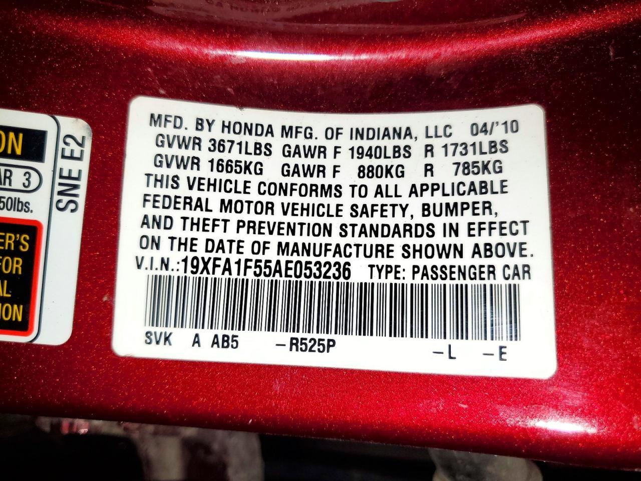 2010 HONDA CIVIC