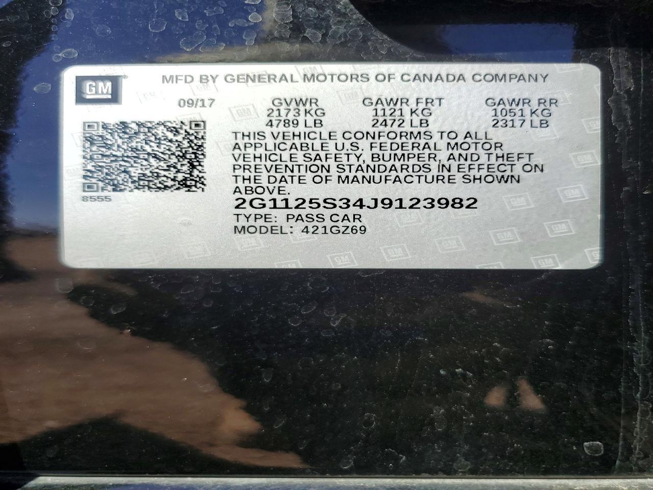 2018 CHEVROLET IMPALA