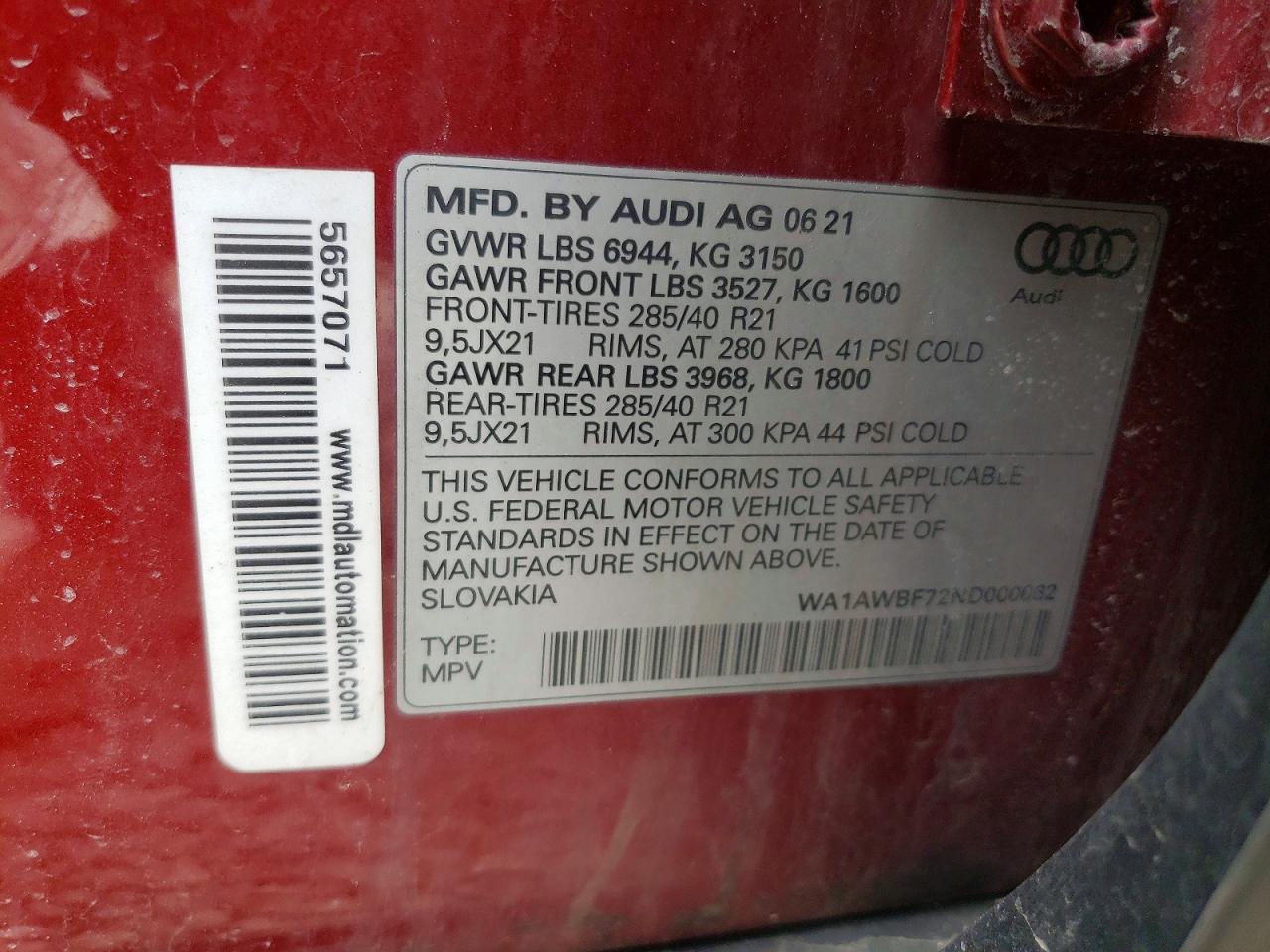 2022 AUDI SQ7