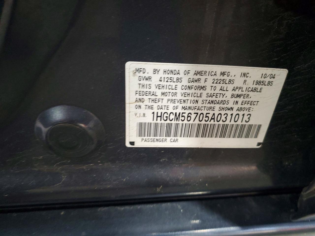 2005 HONDA ACCORD