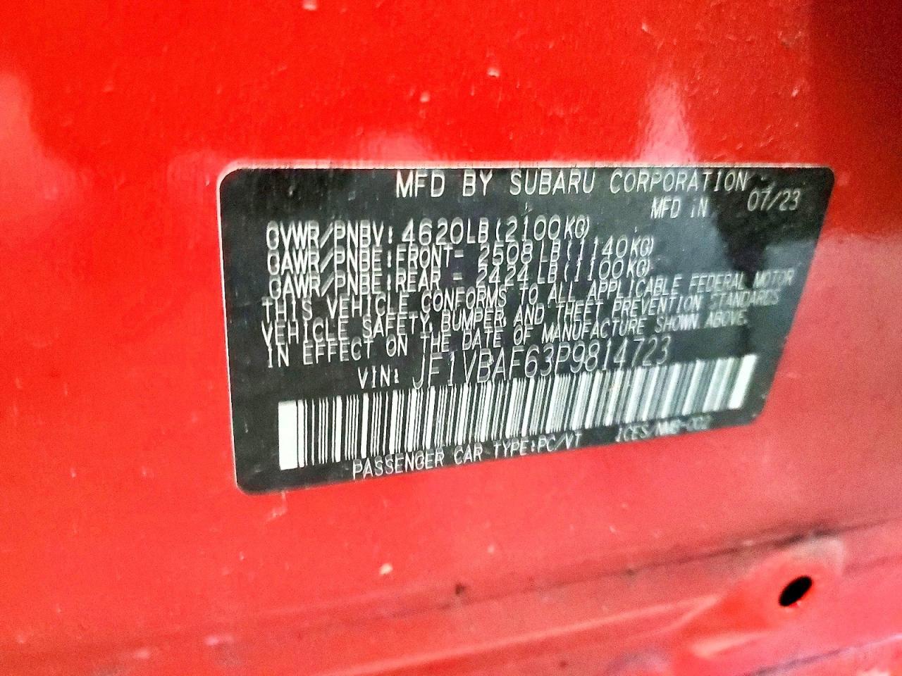 2023 SUBARU WRX