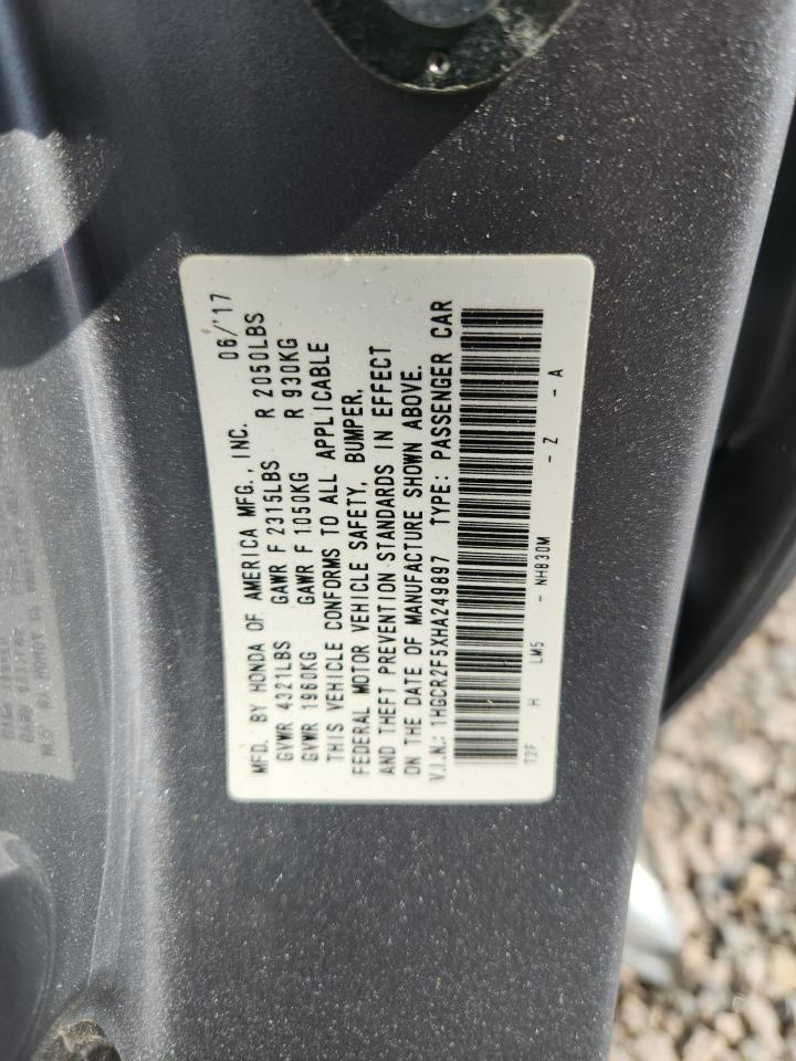 2017 HONDA ACCORD