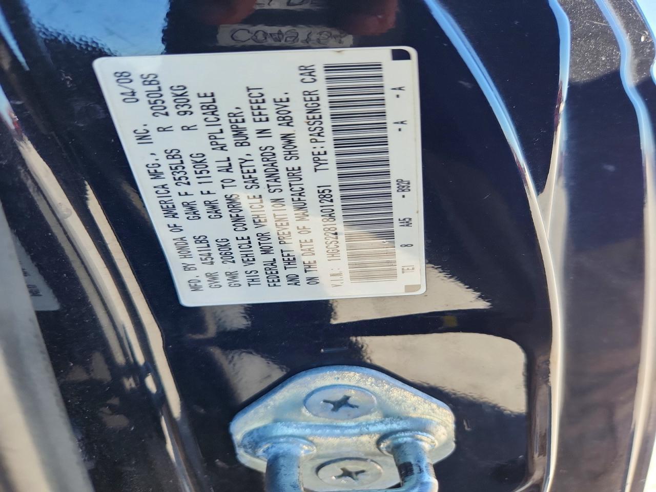 2008 HONDA ACCORD
