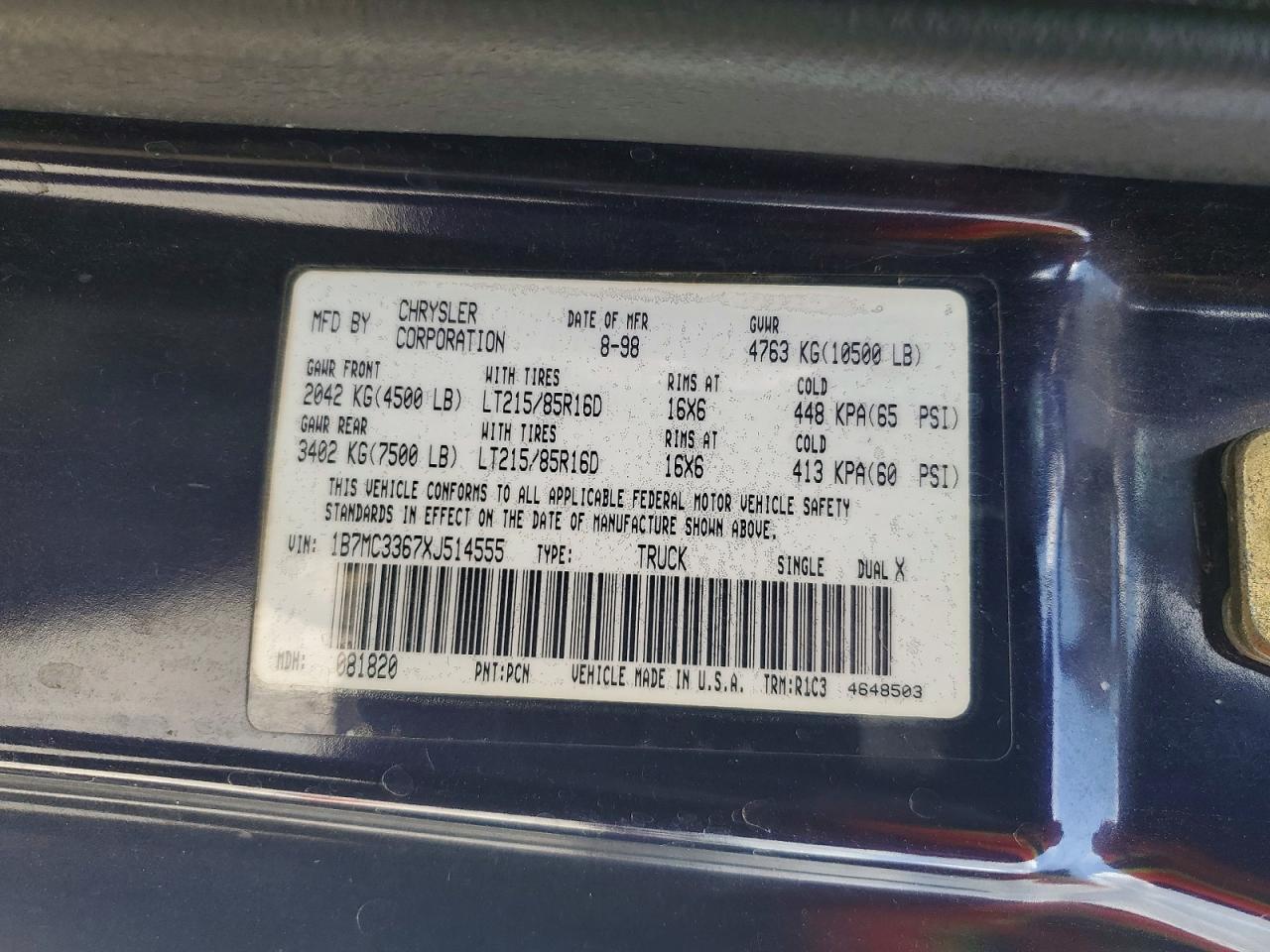 1999 DODGE Ram 3500