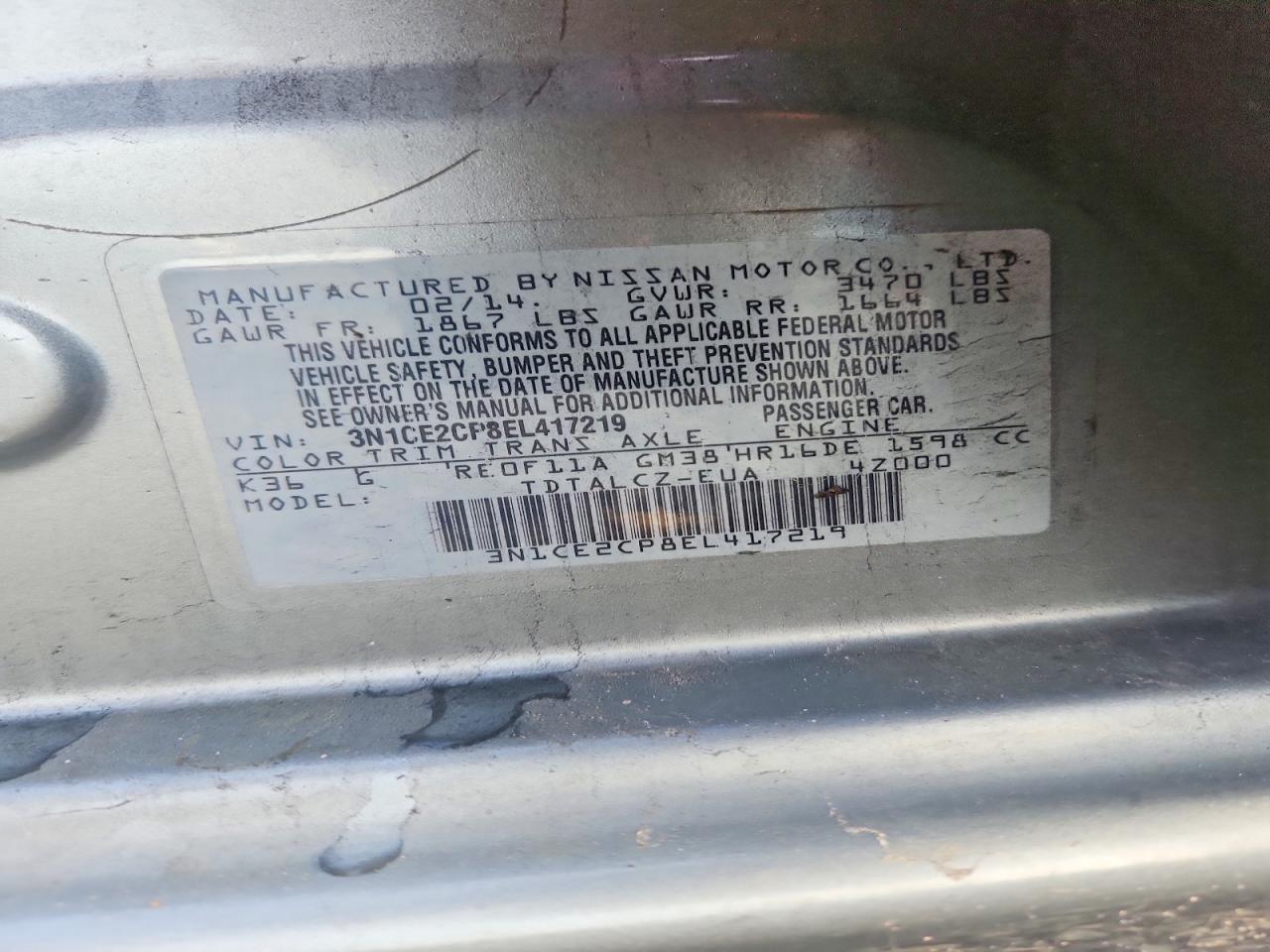 2014 NISSAN Versa Note