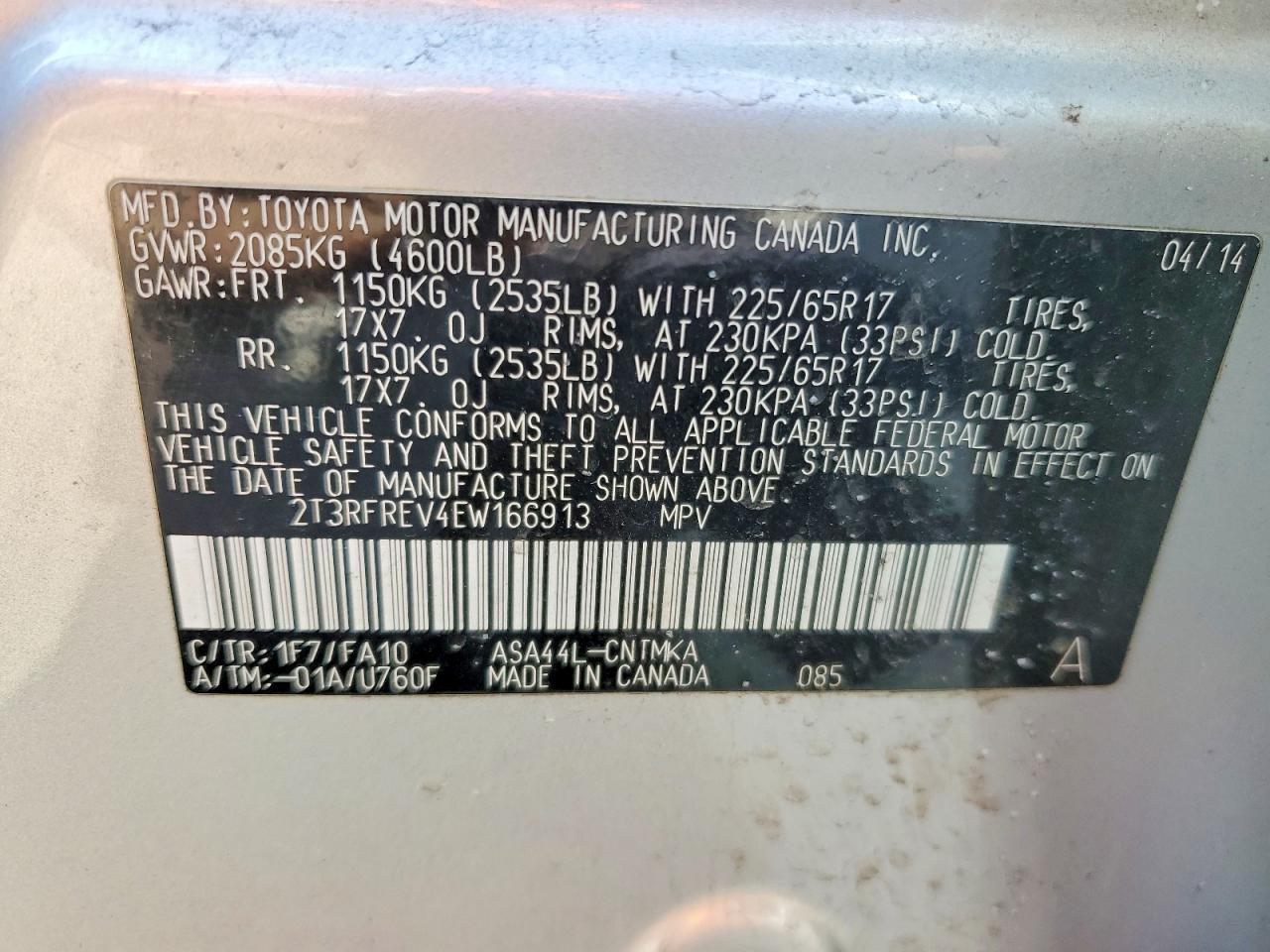 2014 TOYOTA RAV4