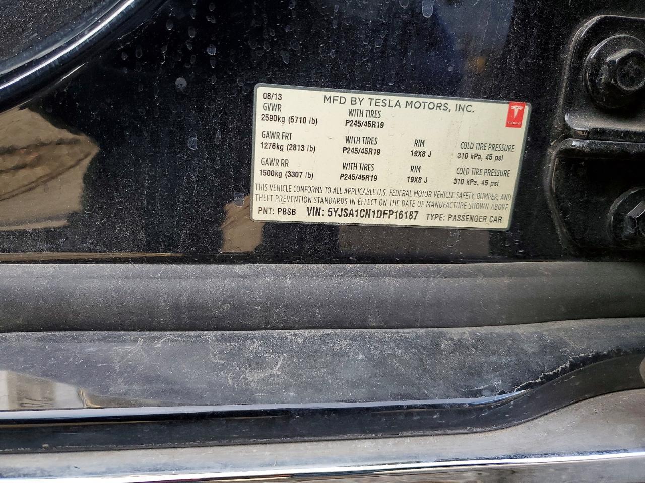 2013 TESLA MODEL S