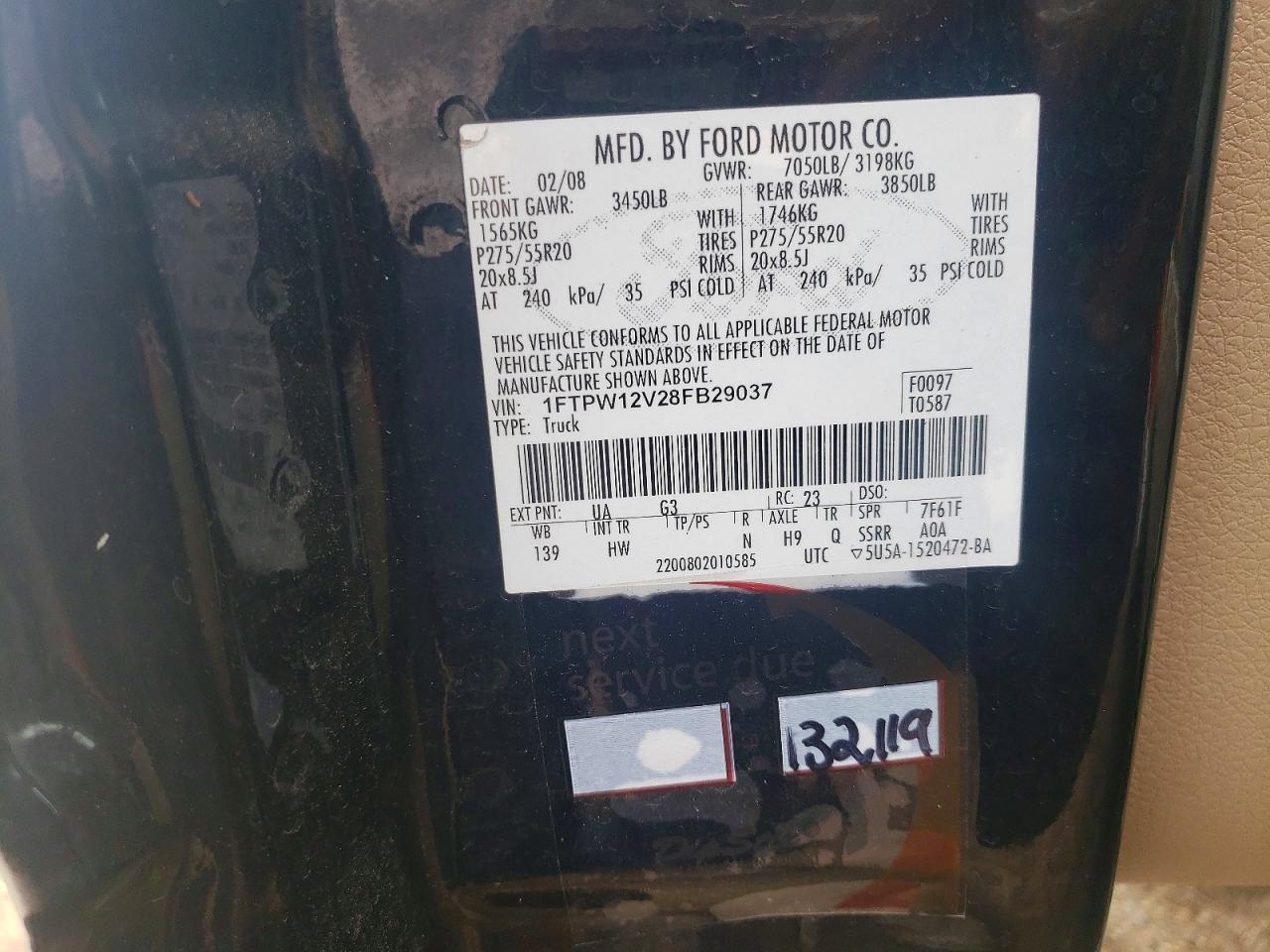 2008 FORD F-150 Lightning
