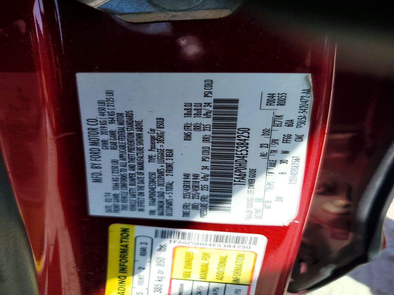2014 FORD FUSION
