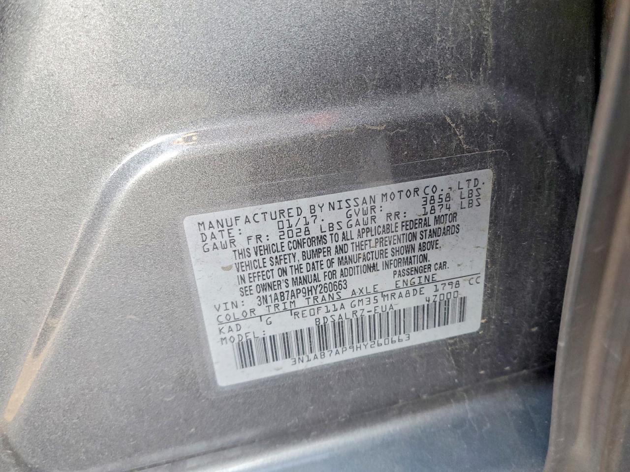 2017 NISSAN SENTRA