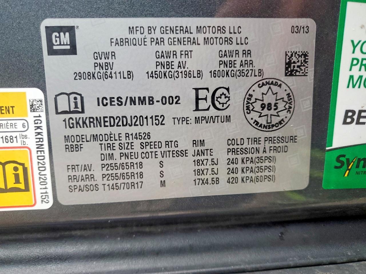 2013 GMC ACADIA