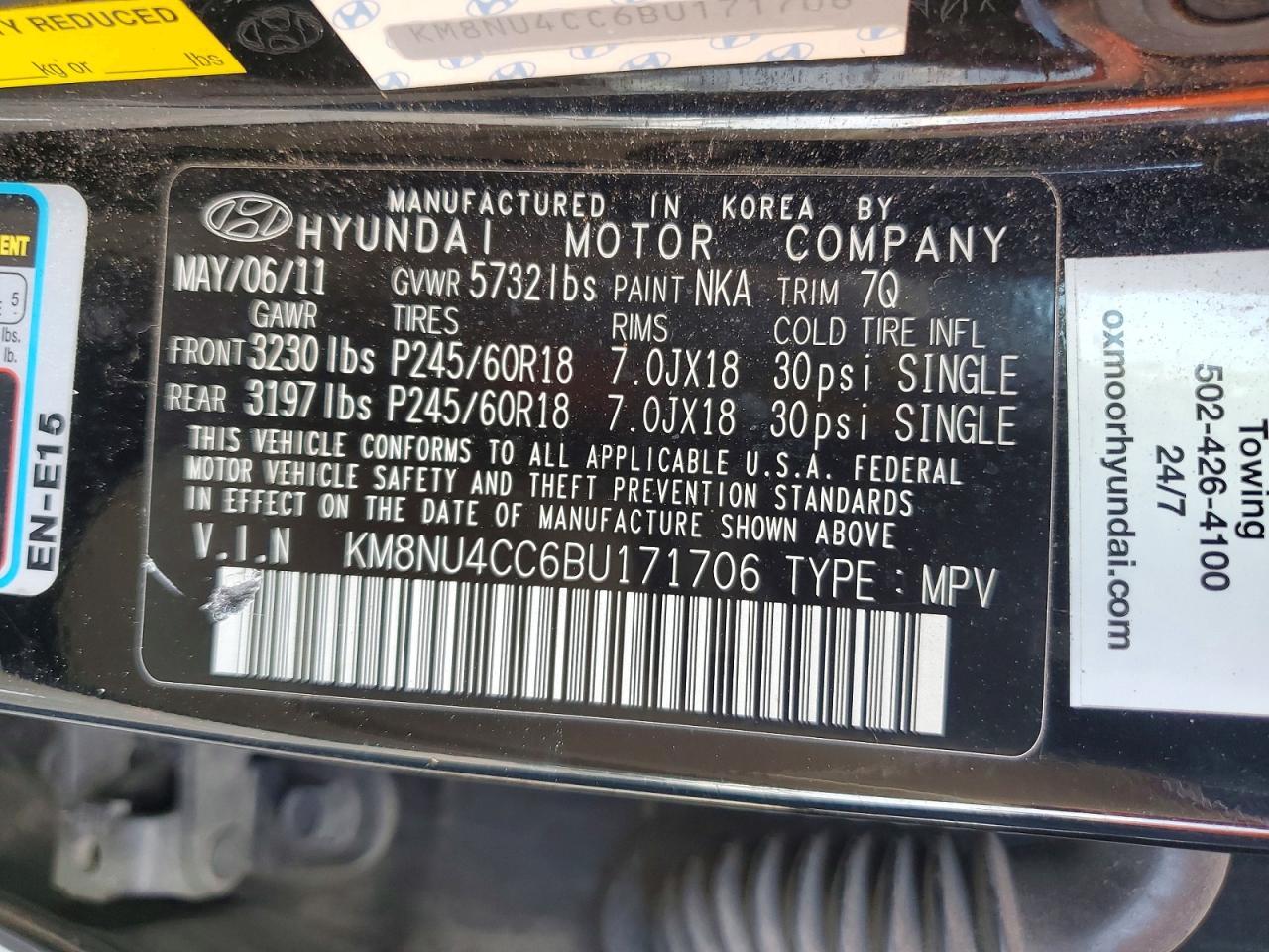 2011 HYUNDAI Veracruz