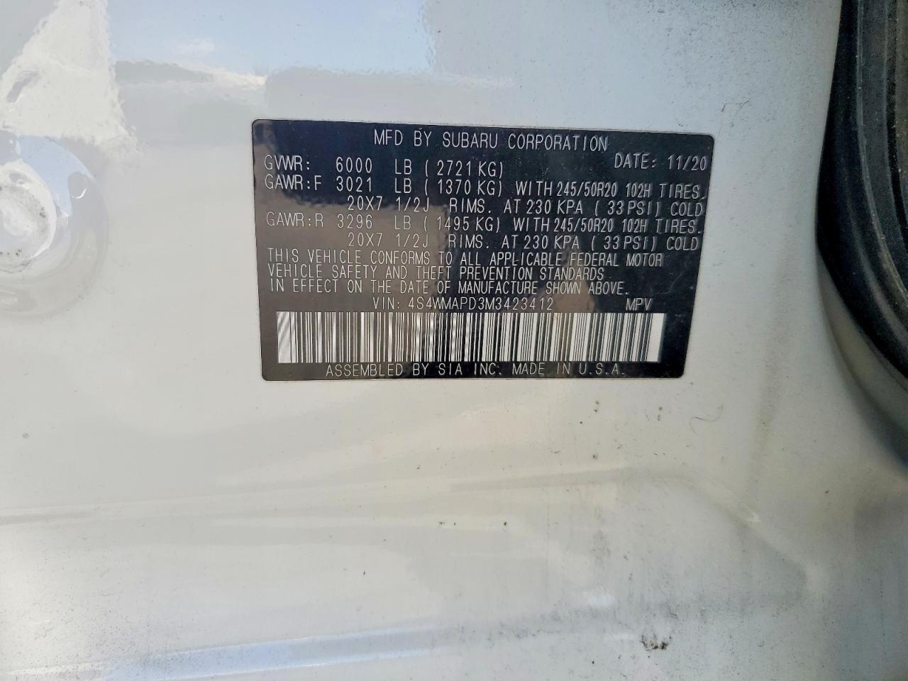 2021 SUBARU Ascent
