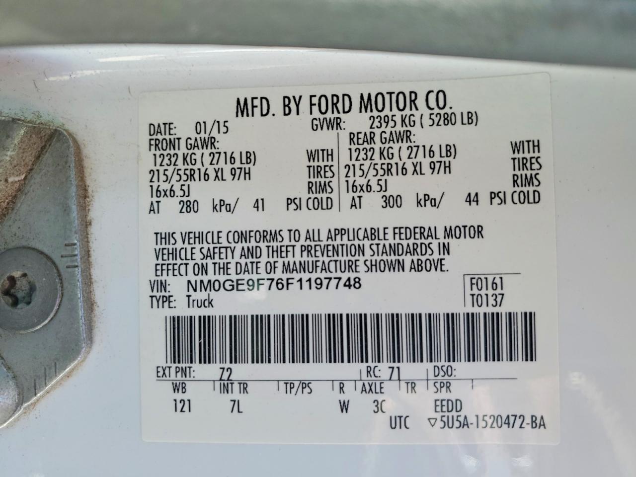 2015 FORD TRANSIT CONNECT