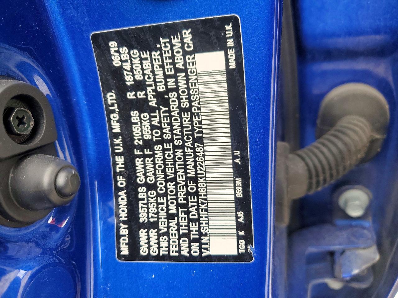 2019 HONDA CIVIC