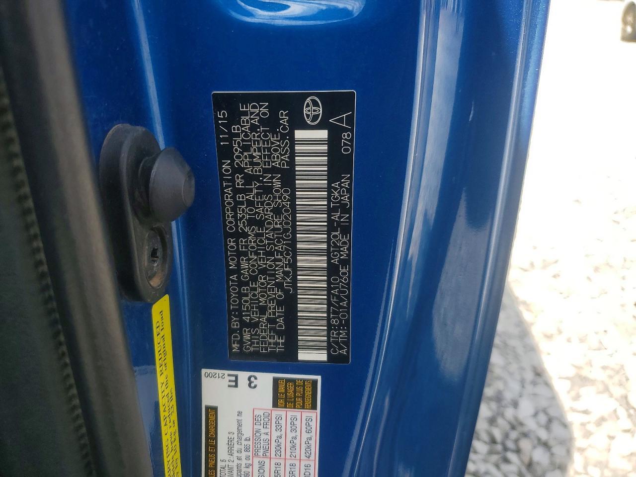 2016 SCION TC