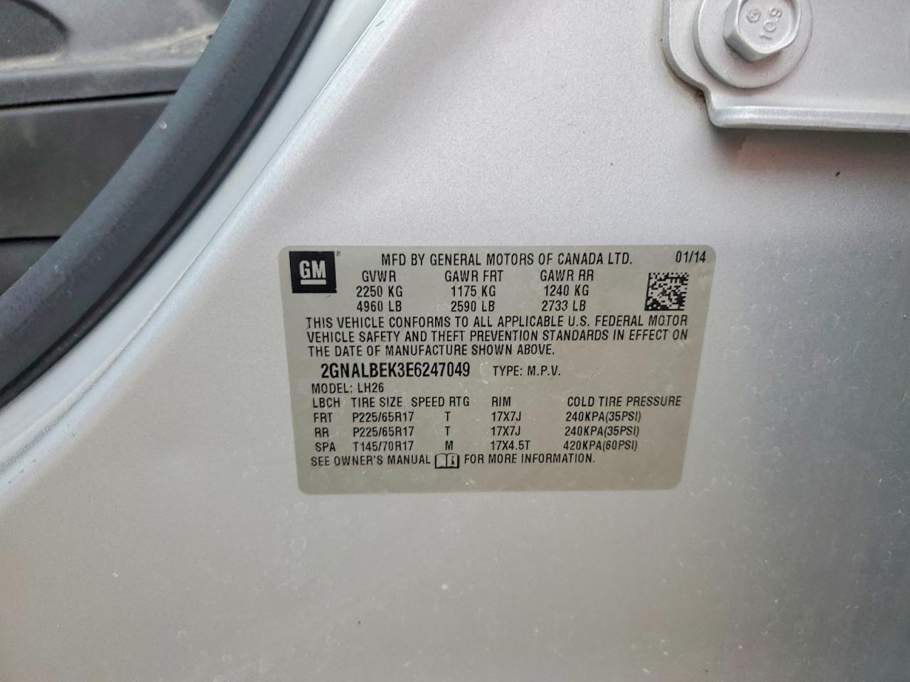 2014 CHEVROLET EQUINOX